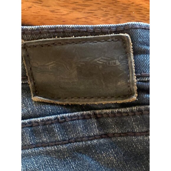 Big Star Jeans Womens 28 R Blue Liv Boot Cut Dark Wash Distressed Denim Pants - Picture 14 of 15